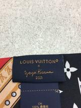 LOUIS VUITTON◆YK/バンドーBB ペインティッド ドット/スカーフ/シルク/BLK/総柄/レディース/M78485_画像2