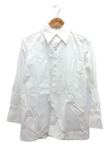 YOHJI YAMAMOTO◆長袖ブラウス/-/コットン/WHT/YQ-B01-0957