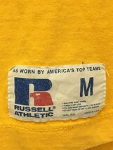 RUSSELL ATHLETIC◆■VINTAGE/80s-90s/オールドイングリッシュ/Tシャツ/M/コットン/YLW_画像3