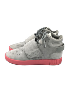 adidas◆TUBULAR INVADER STRAP/チュブラーインベーダーストラップ/26.5cm/GRY/レザー