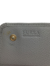 FURLA◆長財布/レザー/GRY/無地/レディース_画像3