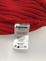 Supreme◆ニットキャップ/-/コットン/RED/無地/メンズ_画像4