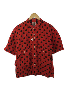 TENBOX◆DRUG DEALER SHIRT/半袖シャツ/-/コットン/RED/ドット