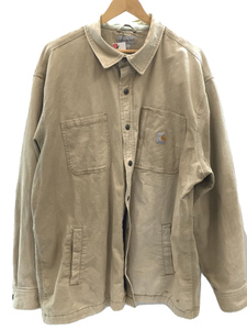 Carhartt◆ラギッド フレックス キャンバス シャツジャケット/2XL/コットン/BEG/102851