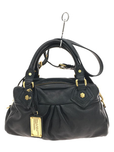 MARC BY MARC JACOBS◆ハンドバッグ/レザー/BLK/無地