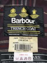 Barbour◆TRENCH COAT/38/コットン/ネイビー/無地/A605_画像3