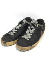 GOLDEN GOOSE◆ローカットスニーカー/35/ブラック/レザー/ビンテージ加工_画像2