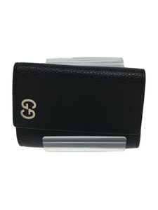 GUCCI* key case _ Inter locking G/ leather /BLK/ men's 