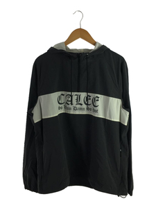 CALEE◆Peach skin nylon calee logo anorak parka/ナイロンジャケット/M/GRY