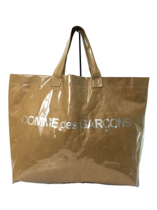 COMME des GARCONS◆トートバッグ/PVC/BEG/無地/ベージュ