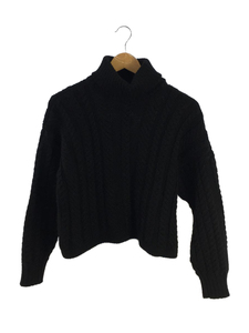 GUERNSEY WOOLLENS◆セーター(厚手)/36/ウール/BLK