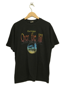 ■80s/Stedman/Over The Hill/反射プリント/Tシャツ/L/コットン/BLK/プリント