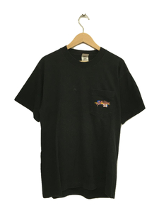 FRUIT OF THE LOOM◆■90s/レーシングプリント/ボスプリント/MADE IN USA/Tシャツ/L/コットン/BLK/プリント