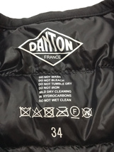 DANTON◆18AW/CREW NECK INNER DOWN JACKET/ダウンジャケット/34/ナイロン/ブラック_画像3