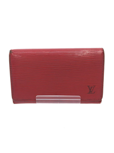 LOUIS VUITTON◆ポルト・モネ・ビエトレゾール_エピ_RED/レザー/RED/レディース