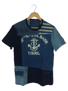 POLO RALPH LAUREN◆Tシャツ/M/コットン/IDG/パッチワーク/再構築