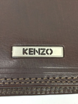 KENZO◆2つ折り財布/レザー/BRW/無地/メンズ/ケンゾー/ブラウン/茶/_画像3