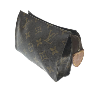 LOUIS VUITTON◆ポッシュ・トワレット15_モノグラム_BRW/PVC/ブラウン/使用感有の画像2