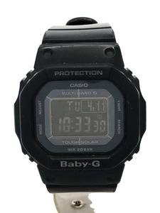 CASIO◆ソーラー腕時計・Baby-G/デジタル/BLK/BLK