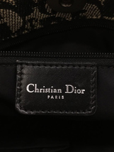 Christian Dior◆トロッター柄ハンドバッグ/ミニトートバッグ/ブラック/上部変色有/BO C 0032_画像3