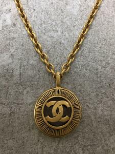 CHANEL◆ネックレス/-/GLD/トップ有/レディース/ヴィンテージ/ココメダル/GPゴールド/箱有