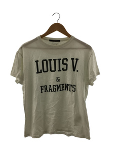 LOUIS VUITTON◆Tシャツ/S/コットン/WHT/RM172M JC8 HDY30W/首元黄ばみ