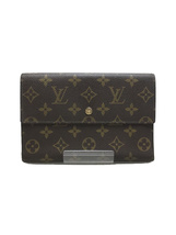 LOUIS VUITTON◆ポシェットパスポール_モノグラム_BRW/-/BRW/レディース_画像1