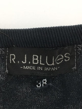 R.J.B◆Tシャツ/38/コットン/ネイビー/チェック/アールジェイビー/無地/_画像3