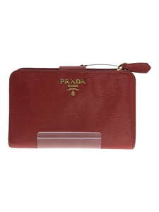 PRADA◆2つ折り財布/レザー/RED/レディース/1ML225