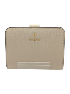 FURLA◆2つ折り財布/バレリーナ/レザー/CRM/無地/レディース/8050597248943P/315