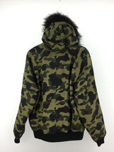 A BATHING APE◆1ST CAMO FUR DOWN/ダウンジャケット/M/ナイロン/カモフラ/001HJE801015X_画像2