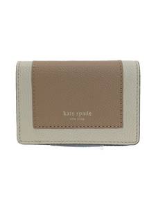 kate spade new york◆カードケース/PWRU7146/レザー/BEG/レディース