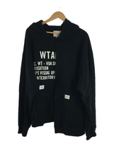 WTAPS◆813-1845-03-4875/パーカー/4/コットン/BLK/無地_画像1