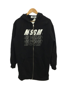 MSGM◆ジップパーカー/2742MDA177/XS/コットン/BLK