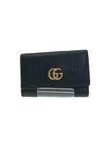 GUCCI◆456118/GGマーモント/6連キーケース/レザー/BLK/メンズ_画像1