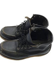 RED WING◆レースアップブーツ・6インチクラシックモックトゥ/US8/BLK