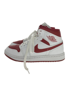 NIKE◆JORDAN BRAND WMNS AIR JORDAN 1MID/22.5cm/WHT/レザー/BQ6472-161