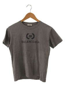 BALENCIAGA◆BB Balenciaga Tee/Tシャツ/M/コットン/GRY/541691