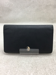 CHANEL◆長財布/-/BLK/無地/レディース