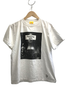 #FR2◆smoking kills/Tシャツ/M/コットン/ホワイト