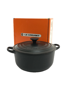 LE CREUSET◆鍋/BLK/ココットロンド20cm ココットロンド20cm