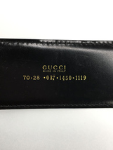 GUCCI◆ベルト/ブラック/メンズ/70 28 037 1450 1119/汚れ有/使用感有_画像3