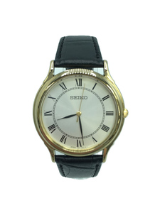 SEIKO◆クォーツ腕時計/アナログ/レザー/WHT/BLK/1743-599-0855-0900