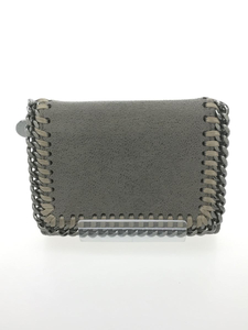 STELLAMcCARTNEY◆Falabella/ファラベラ/ミニウォレット/2つ折り財布/スウェード/グレー/W9132/