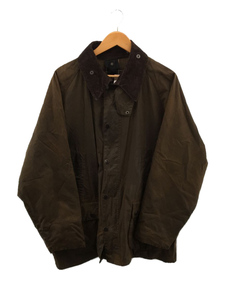 Barbour◆ジャケット/カーキ/筆記体ロゴ/穴有/classic bedale jacket