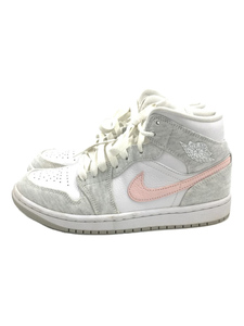 NIKE◆AIR JORDAN 1 MID SE_エアジョーダン 1 ミッド SE/23.5cm/グレー/レザー