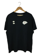 OFF-WHITE◆Tシャツ/XS/コットン/BLK/OMAA038E19185011/シミ有_画像1