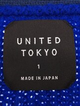 UNITED TOKYO◆カラーラインウールオーバーカーディガン/1/アクリル/BLU/無地/132631007_画像3