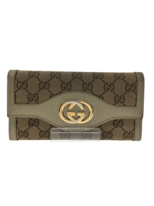 GUCCI◆GGロゴ/インターンロッキング/角擦れ/キャンバス/BEG/総柄/メンズ/232434 496334