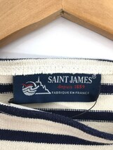 SAINT JAMES◆長袖Tシャツ/XXS/コットン/WHT/ボーダー_画像3